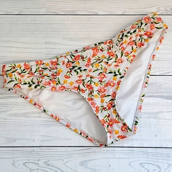 Shade & Shore bikini bottom seperates floral print Women's Size L - Picture 1 of 5
